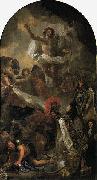 Charles le Brun Louis XIV. presenting his sceptre and helmet to Jesus Christ Germany oil painting artist